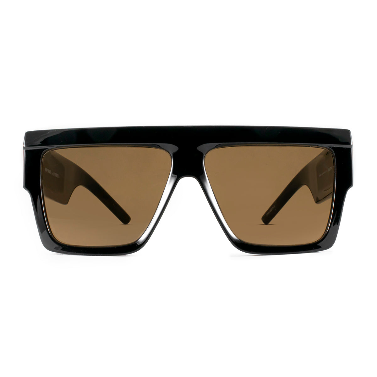 Anteojos De Sol Ibiza Negro Brillo Lente Marron By Pampita