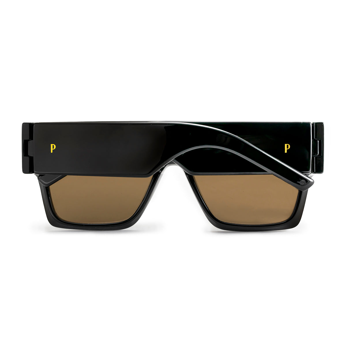 Anteojos De Sol Ibiza Negro Brillo Lente Marron By Pampita