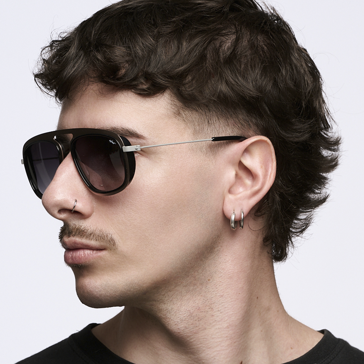 Imola Negro Brillo Lente Gris Degrade