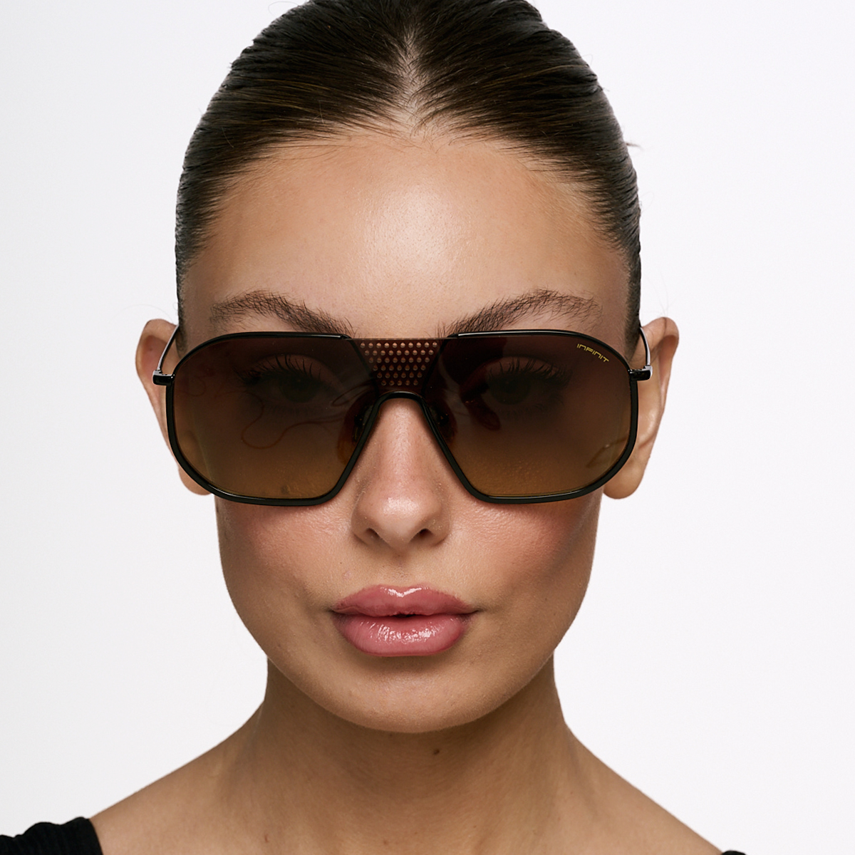 Indianapolis Negro Brillo Lente Marron Degrade