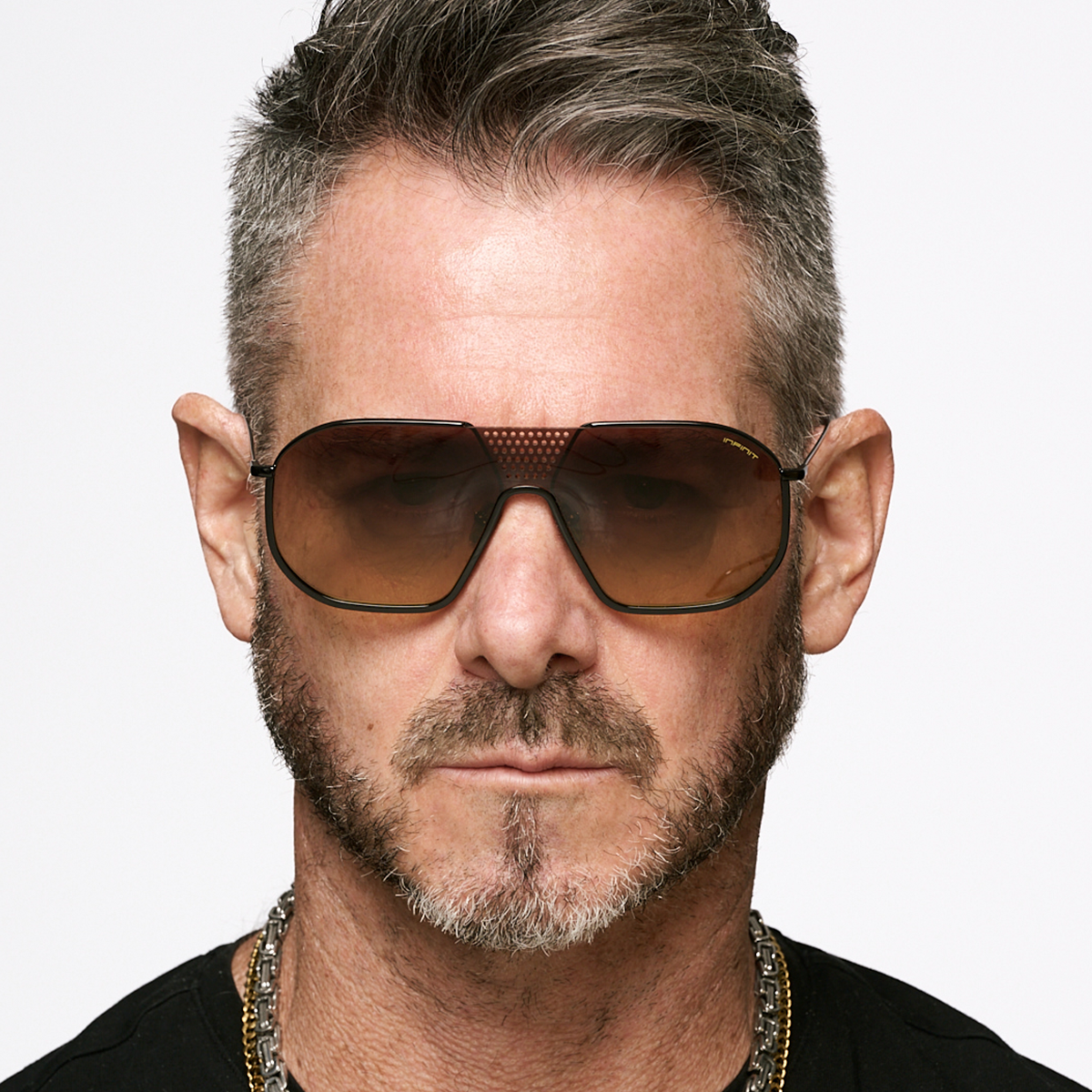 Indianapolis Negro Brillo Lente Marron Degrade