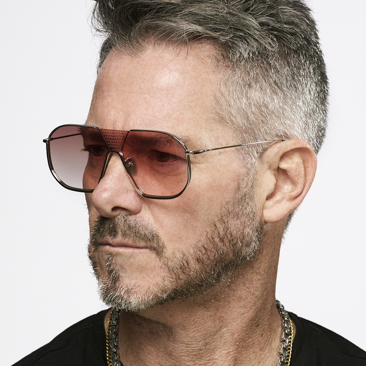 Indianapolis Plateado Lente Peach Degrade