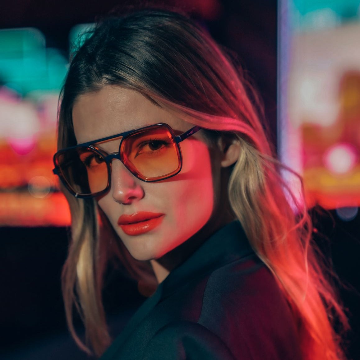 Seul Ambar Carey Lente Naranja Degrade