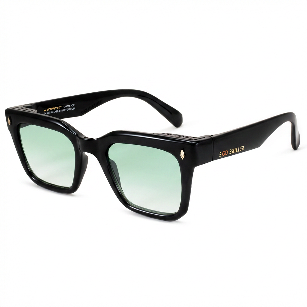 Jacobs Negro Brillo Lente Verde Degrade Eco Sustentable - imagen 3