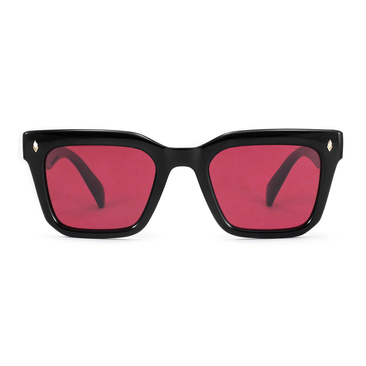 Anteojos de Sol Jacobs Negro Brillo Lente Red Retro Eco Sustentable