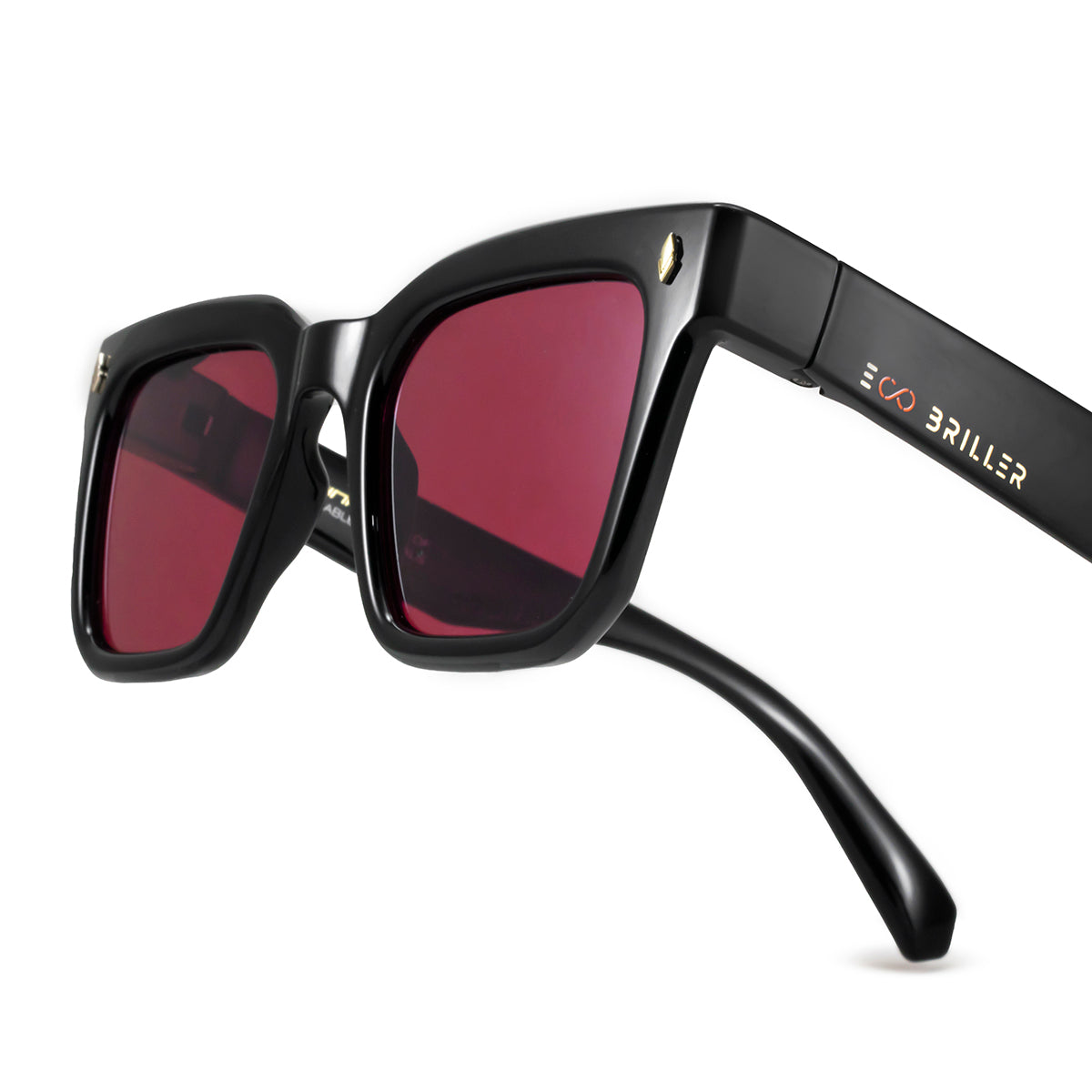 Jacobs Negro Brillo Lente Red Retro Eco Sustentable