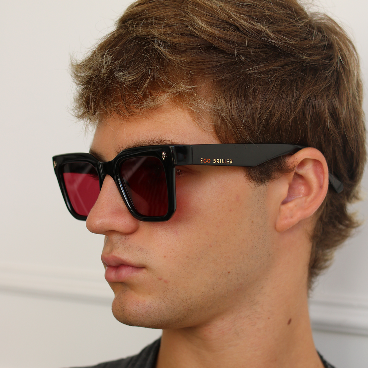 Jacobs Negro Brillo Lente Red Retro Eco Sustentable