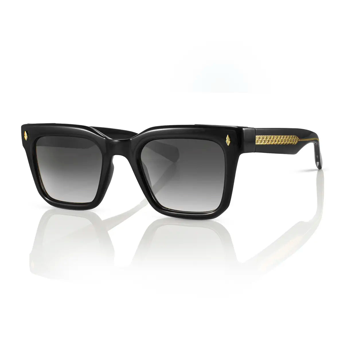 Jacobs Negro Brillo Lente Gris Degrade