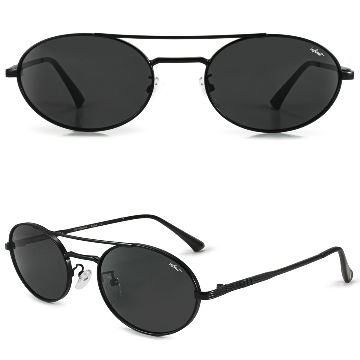 Kaid Negro Brillo Lente Gris By Pampita