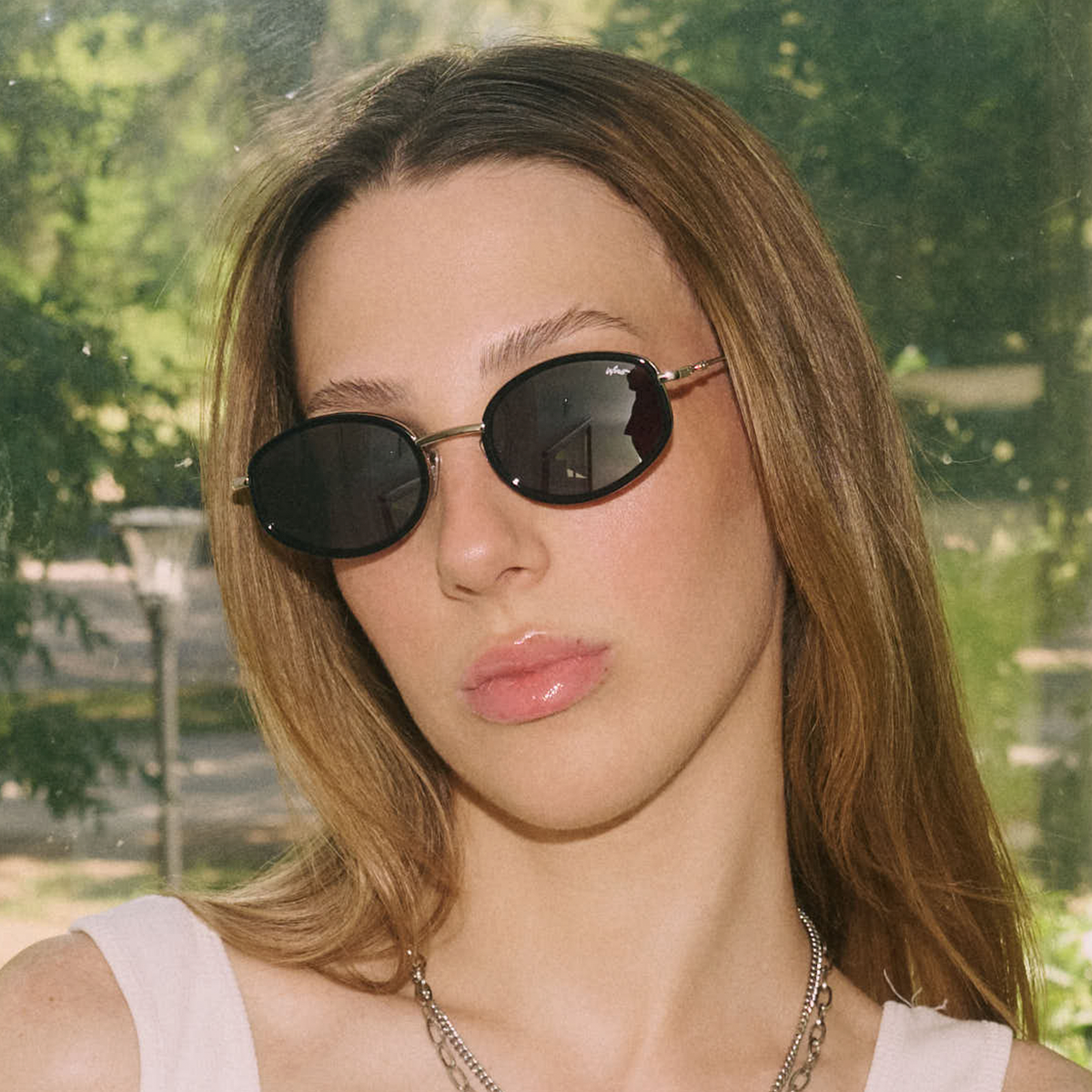 Kate Negro Lente Espejada Plomo