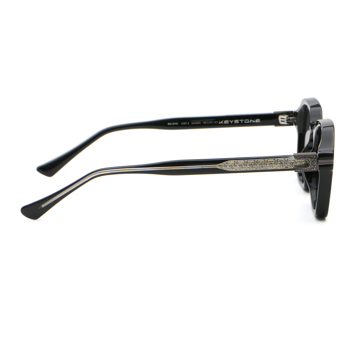 Keystone Negro Brillo Lente Gris