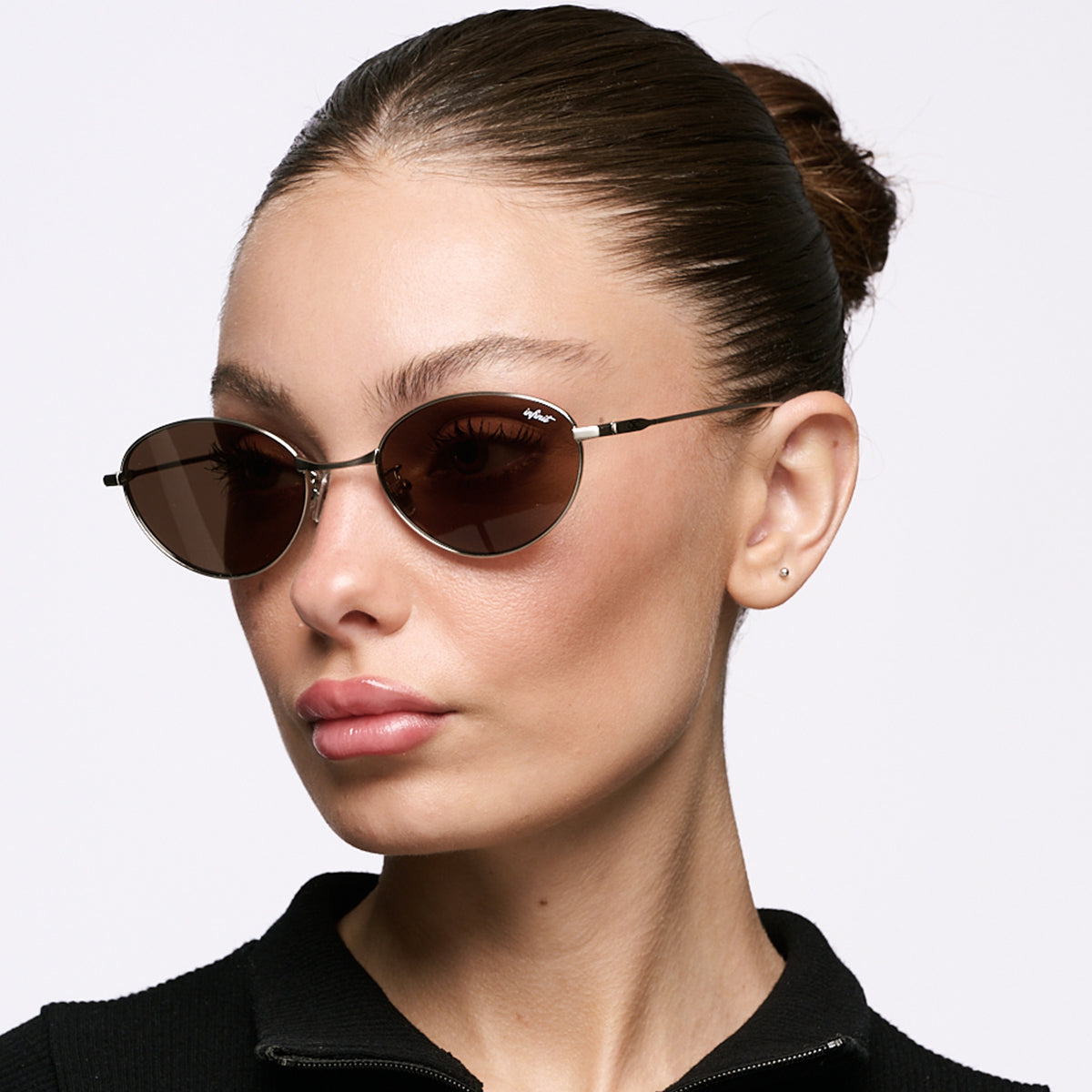 Lenny Plateado Lente Marron