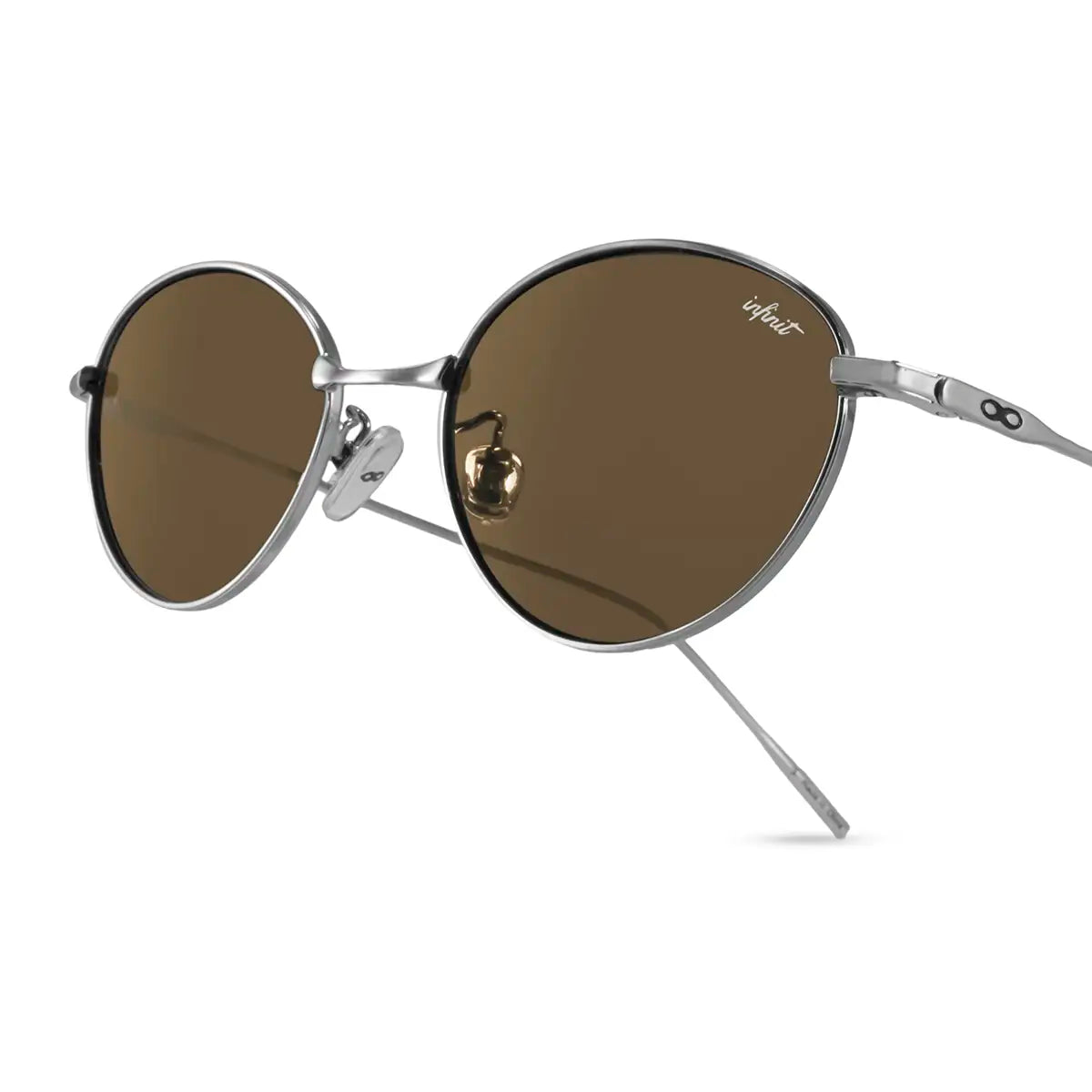 Lenny Plateado Lente Marron