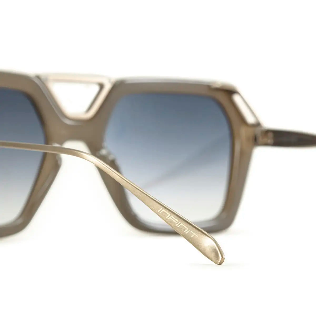 Anteojos De Sol London Milky Brown Lente Azul Degrade