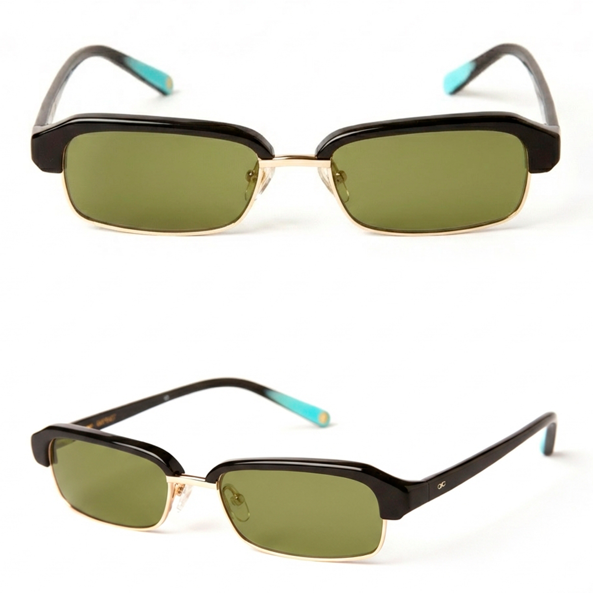 Loretto Negro Brillo Dorado Lente Verde