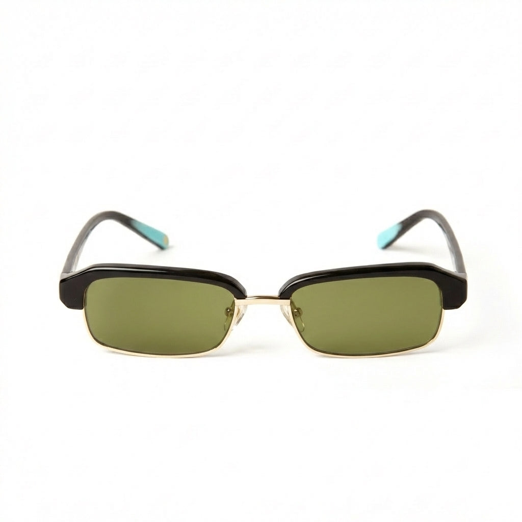 Loretto Negro Brillo Dorado Lente Verde