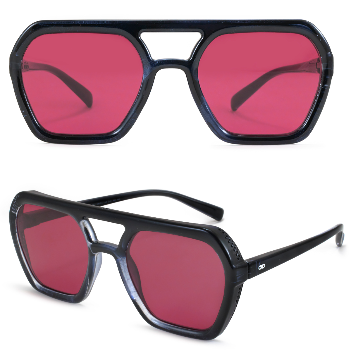 Lyon Translúcido Negro Lente Red Retro