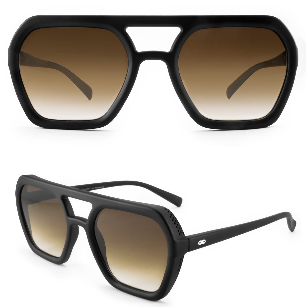 Lyon Negro Mate Lente Marron Degradé