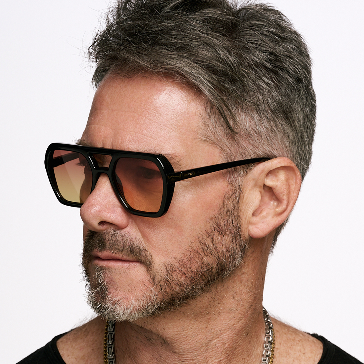 Lyon Negro Brillo Lente Sunset Degrade