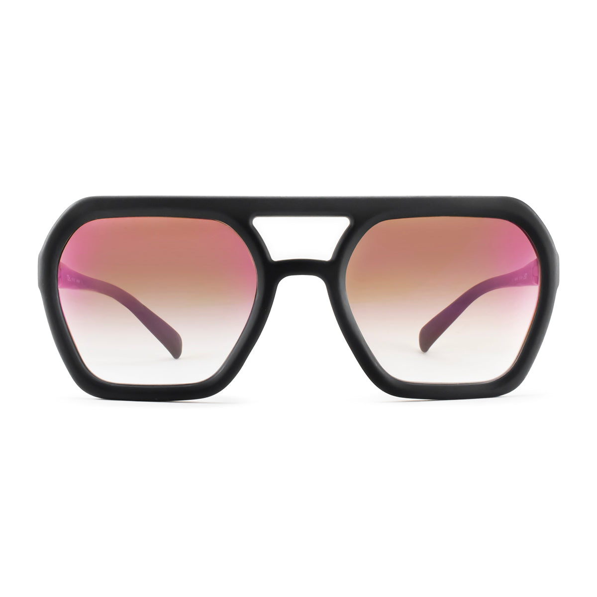 Lyon Negro Mate Lente Marron Suave Espejada Rosa Degrade