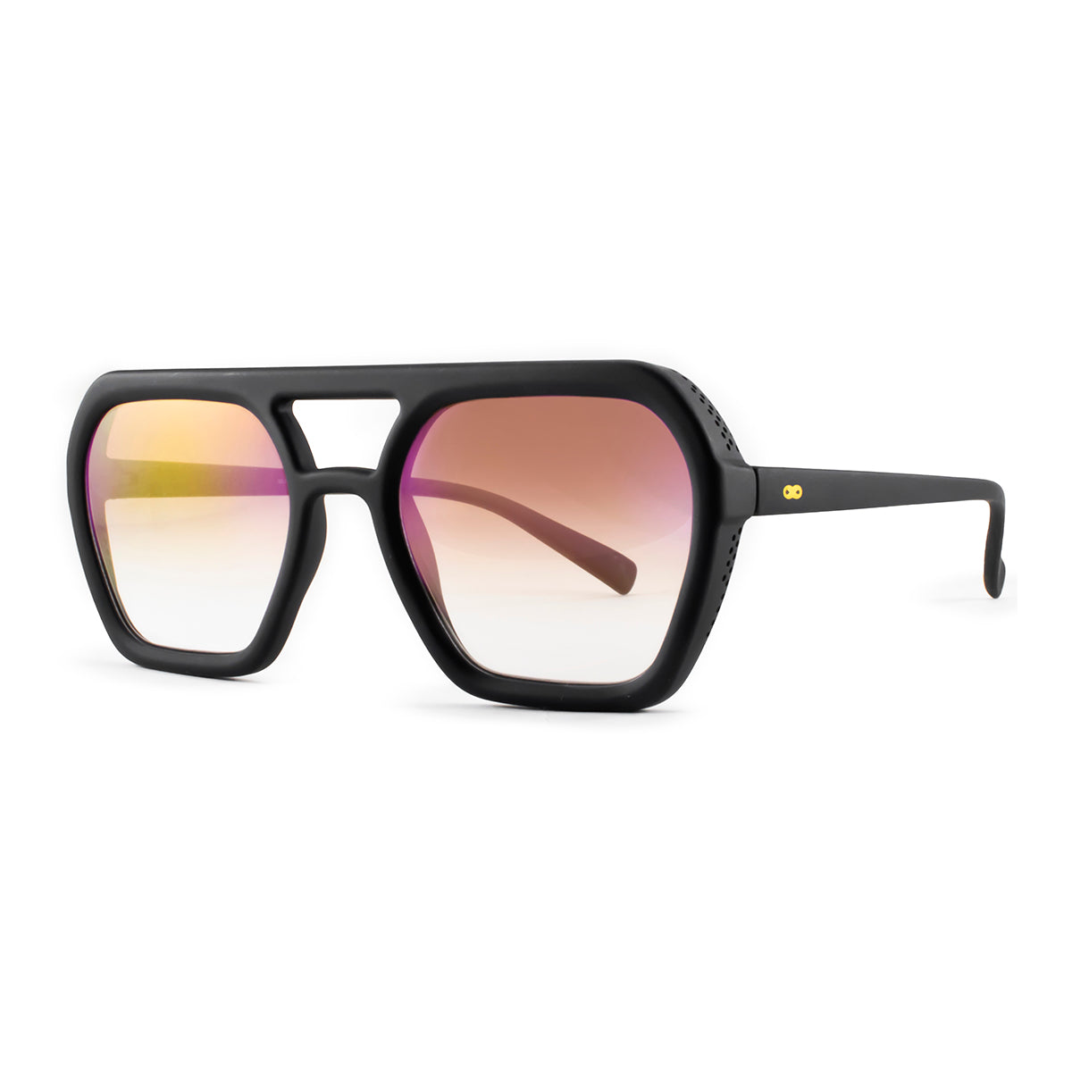 Lyon Negro Mate Lente Marron Suave Espejada Rosa Degrade