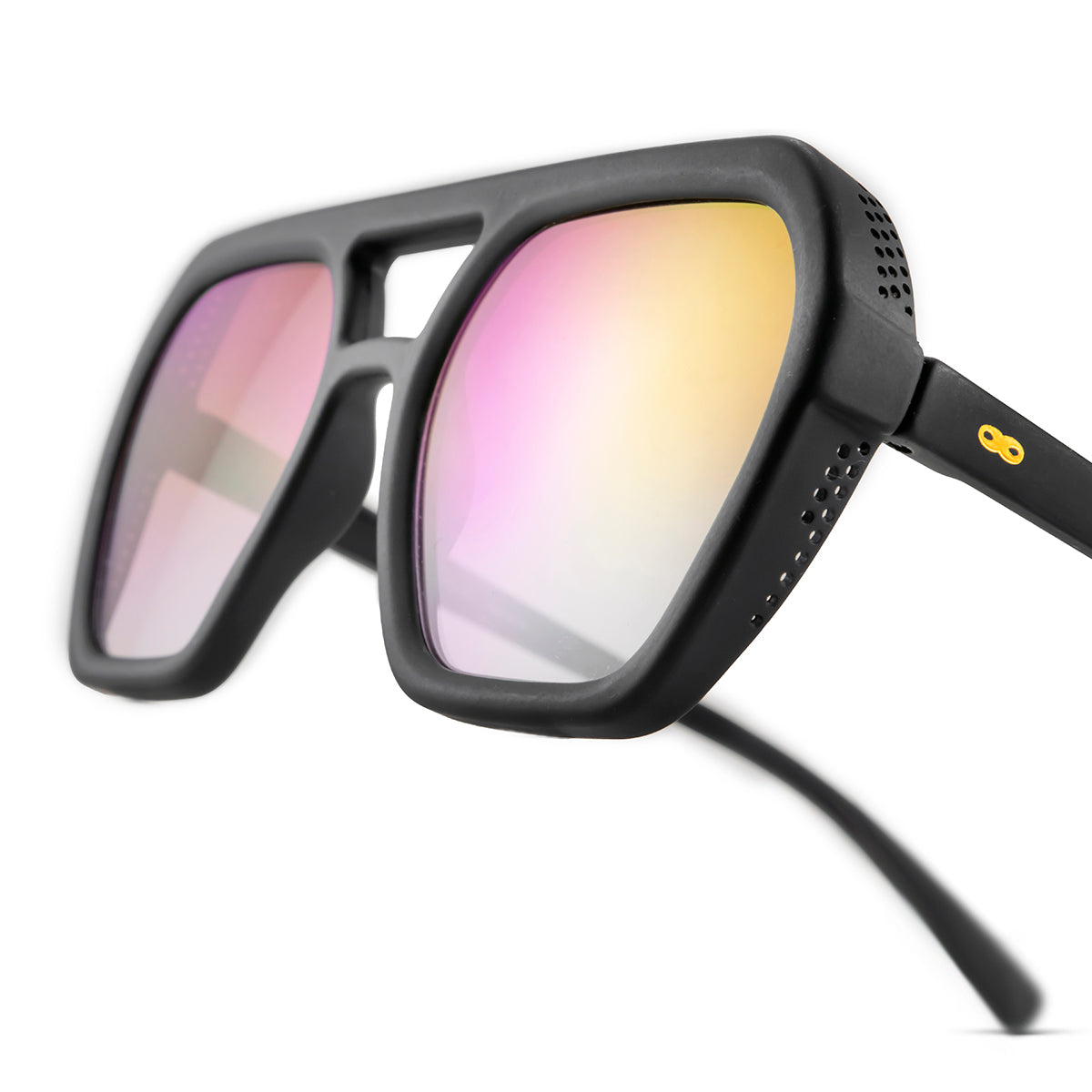 Lyon Negro Mate Lente Marron Suave Espejada Rosa Degrade