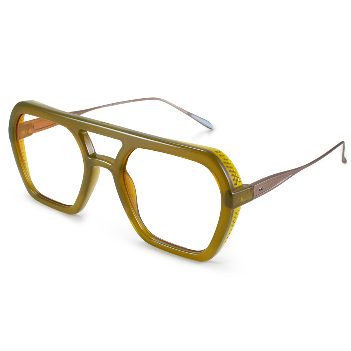 Anteojos Filtro Luz Azul Lyon Metal Milky Brown