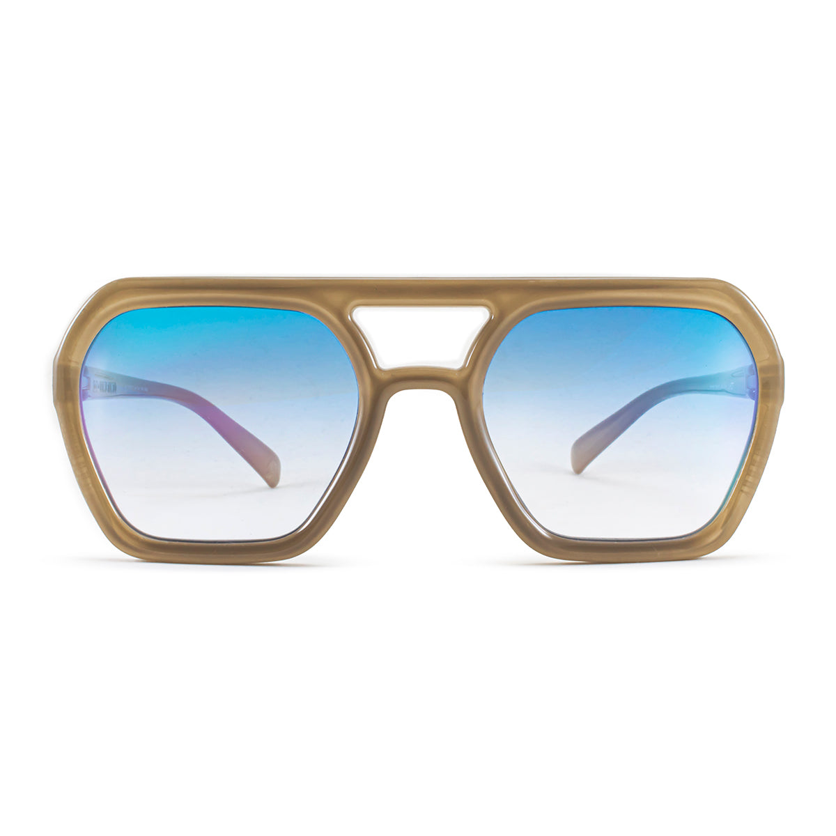 Lyon Milky Brown Lente Suave Espejada Azul Degrade - imagen 1