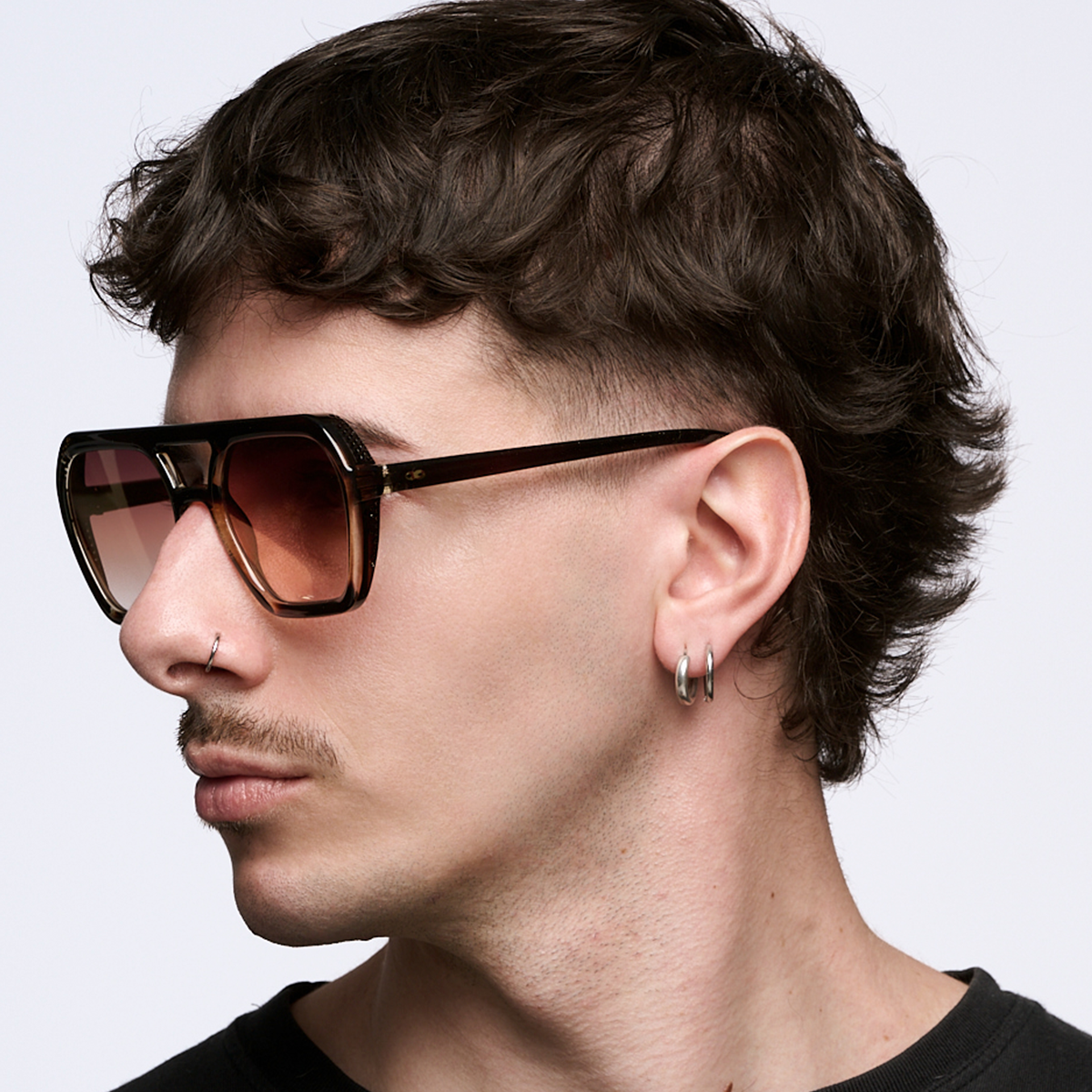 Lyon Marron Lente Suave Espejada Dorada Degrade