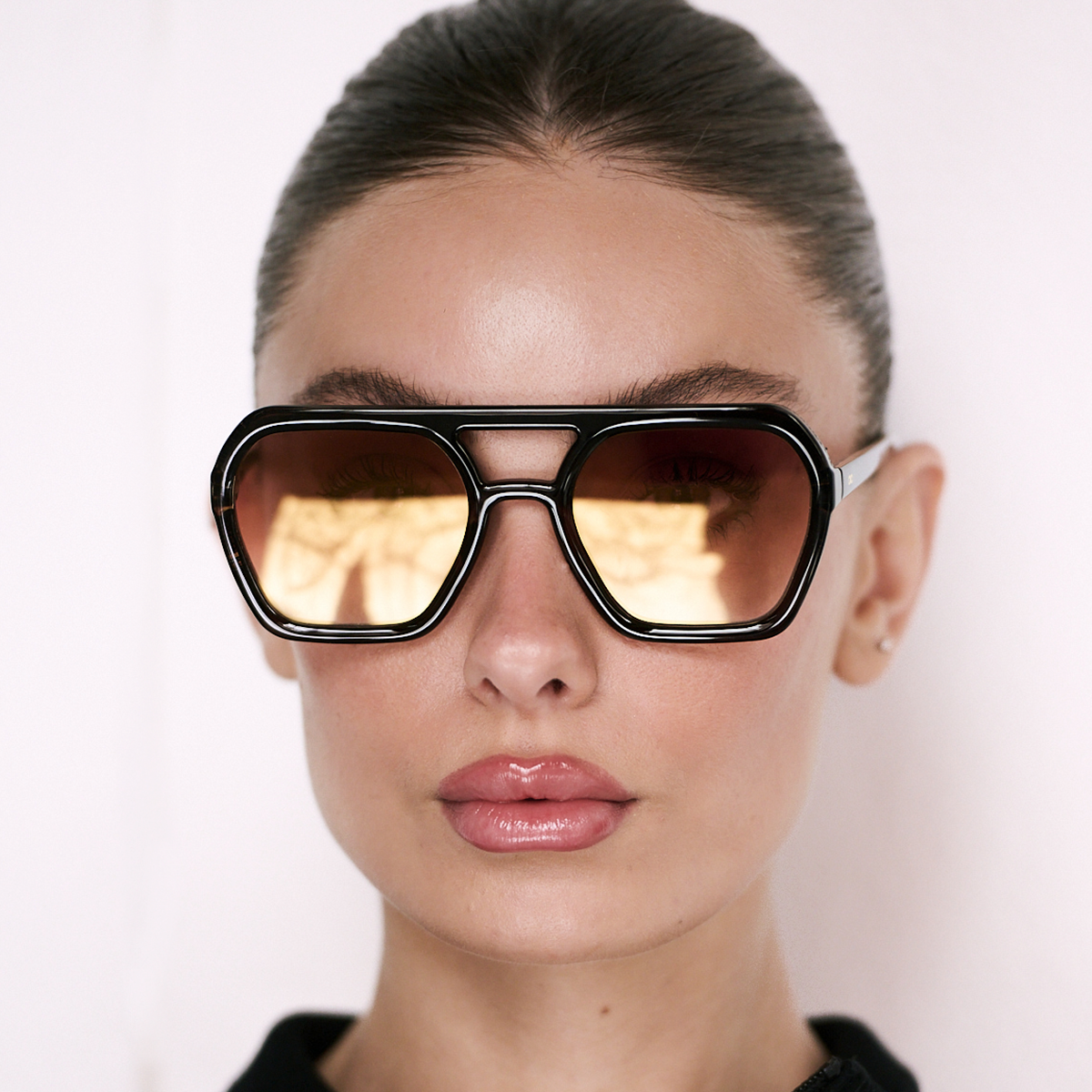 Lyon Marron Lente Suave Espejada Dorada Degrade