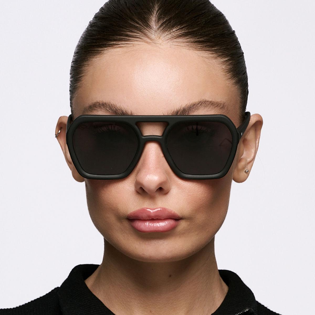 Lyon Negro Mate Lente Gris Polarizado