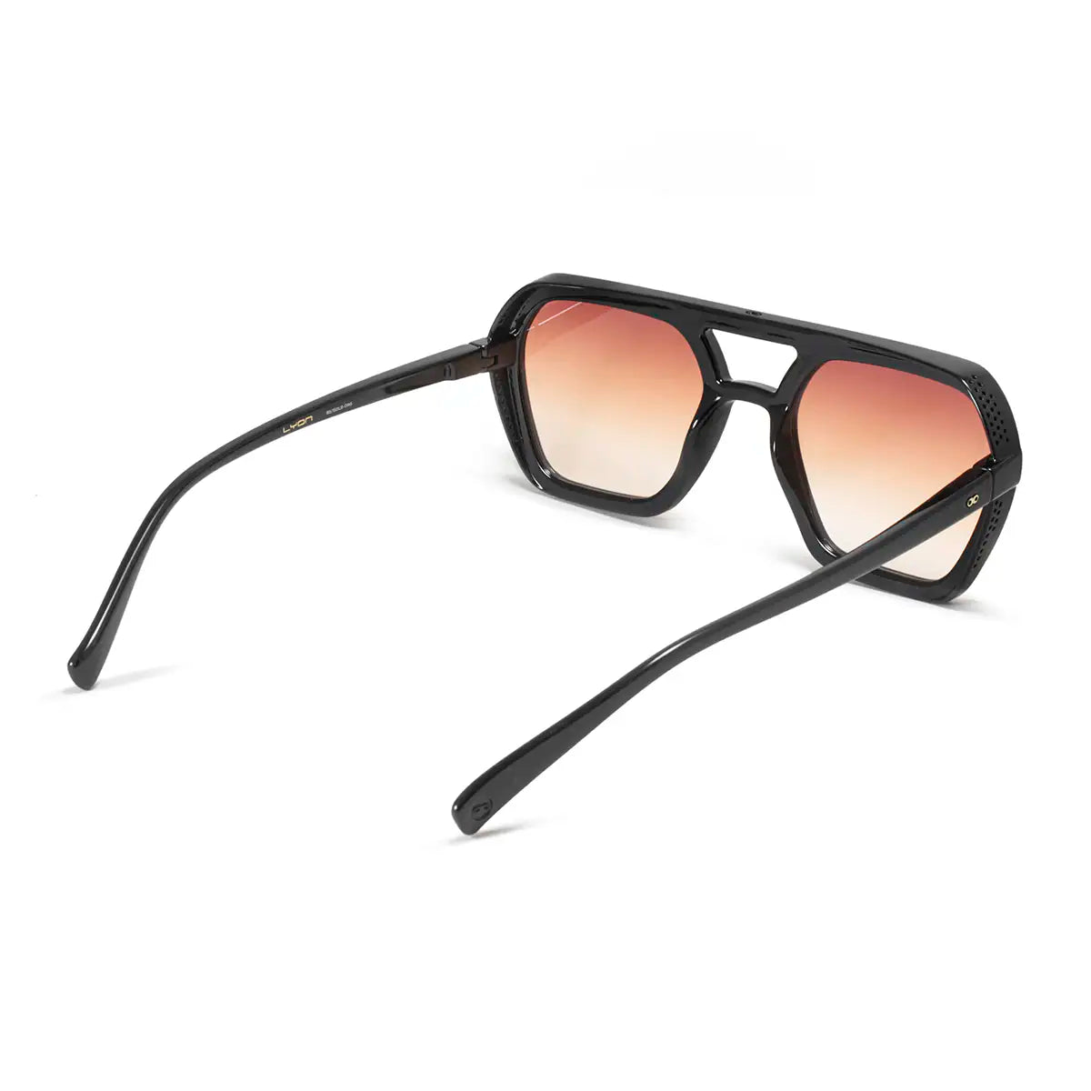 Lyon Negro Brillo Lente Suave Espejada Naranja Degrade