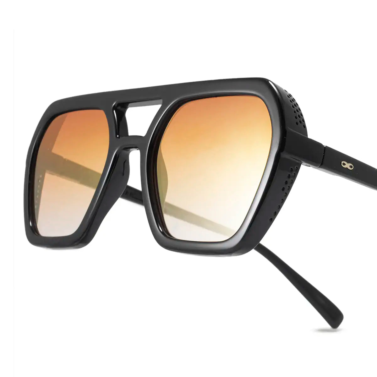 Lyon Negro Brillo Lente Suave Espejada Naranja Degrade