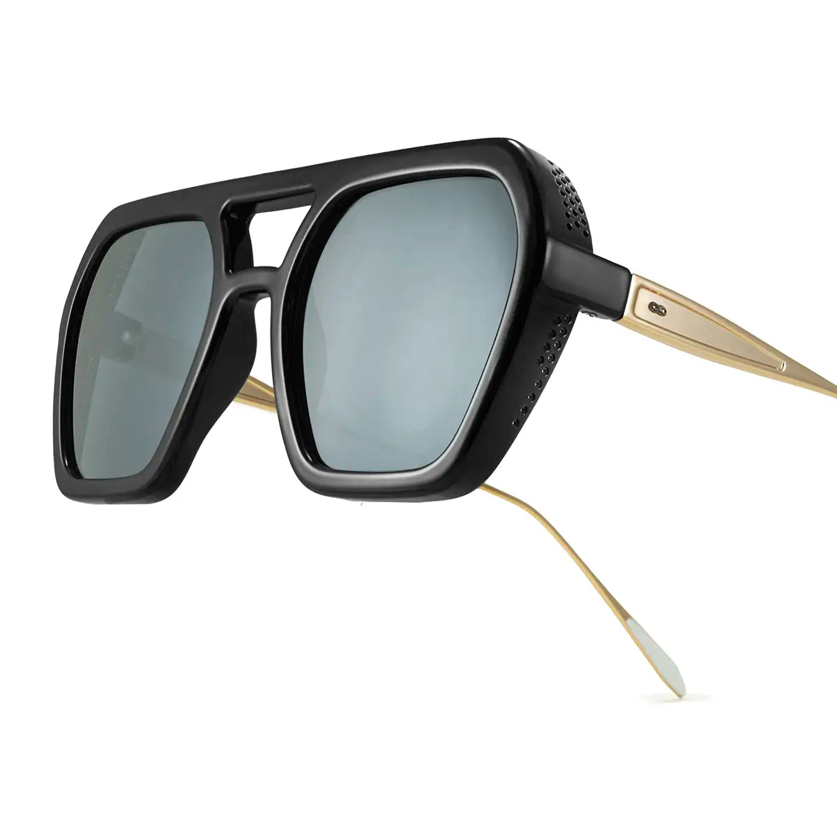 Lyon Metal Negro Brillo Lente Gris