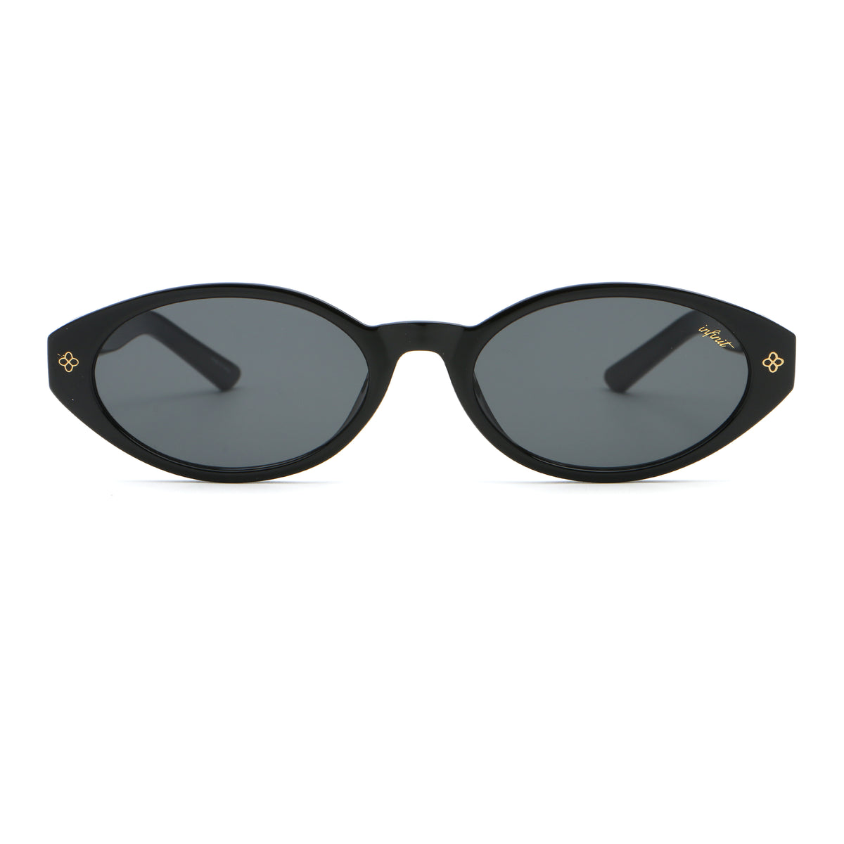 Lyra Negro Brillo Lente Gris By Pampita