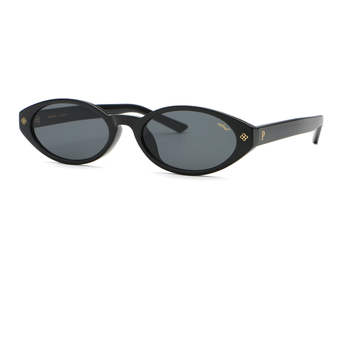 Lyra Negro Brillo Lente Gris By Pampita