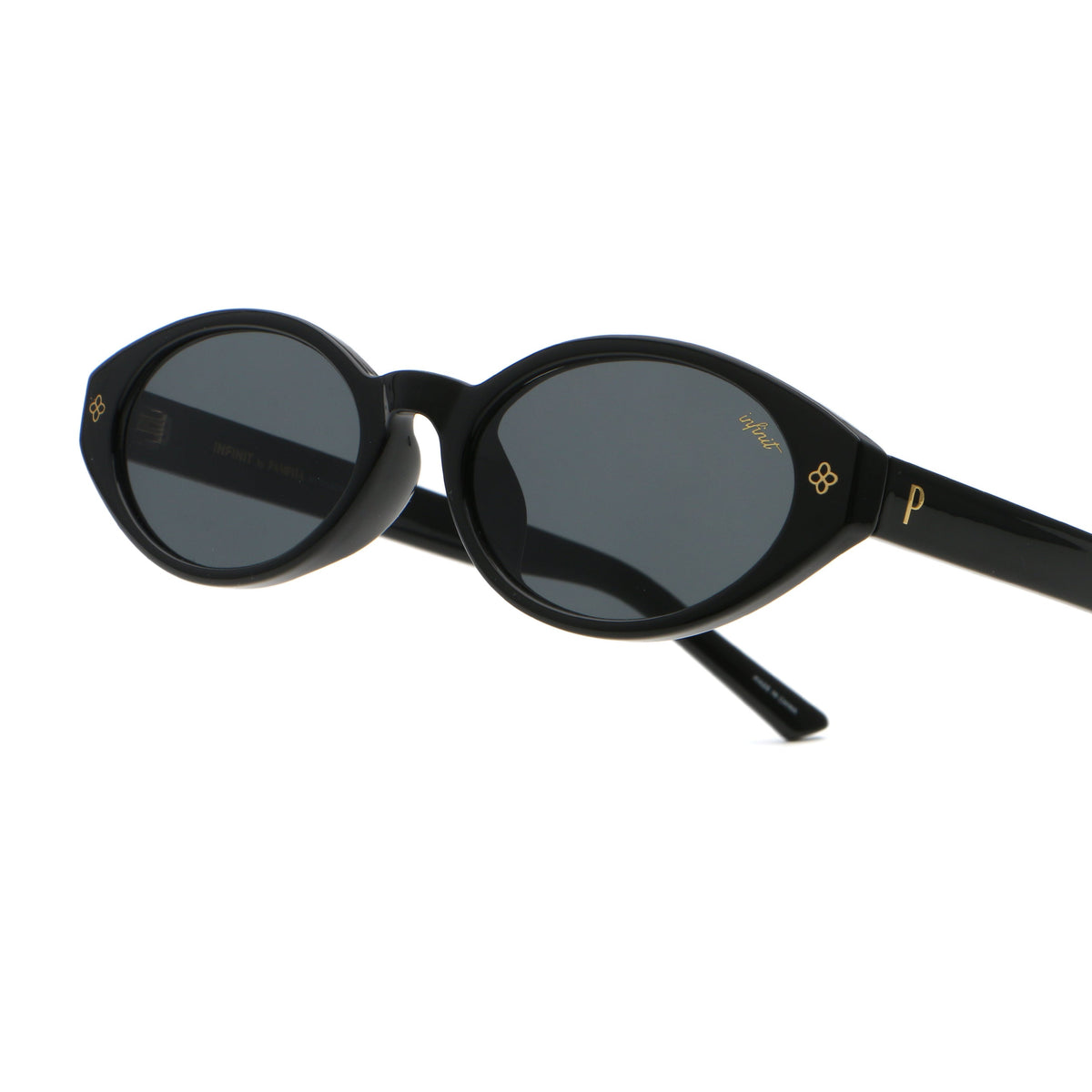 Lyra Negro Brillo Lente Gris By Pampita