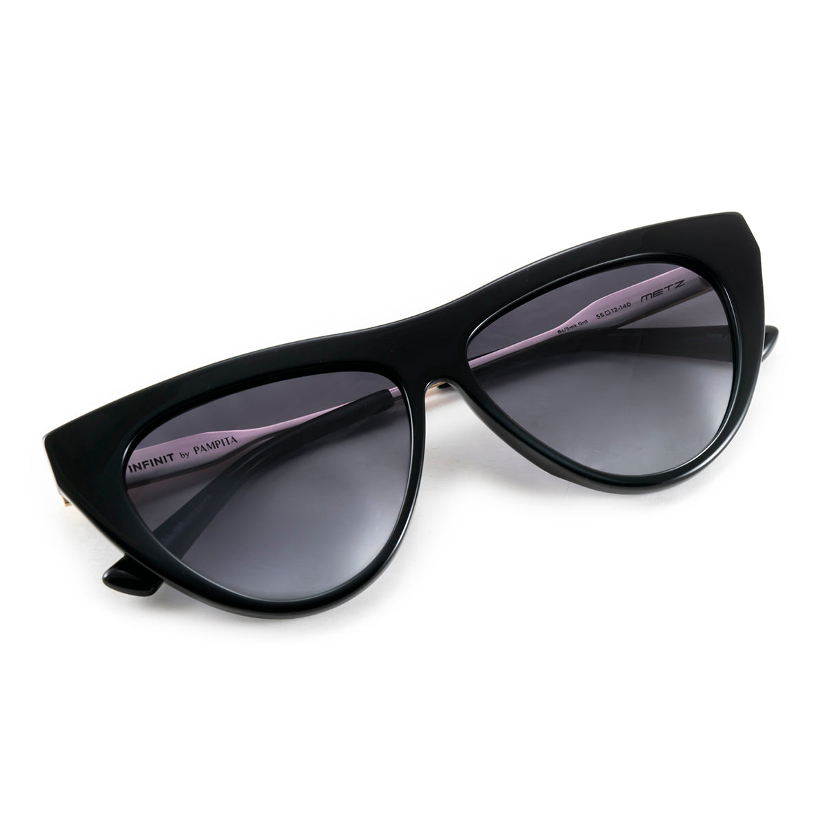 Metz Negro Brillo Lente Gris Degrade By Pampita