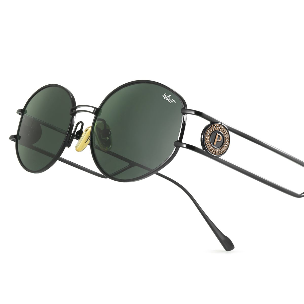 Modena Negro Brillo Lente Verde By Pampita