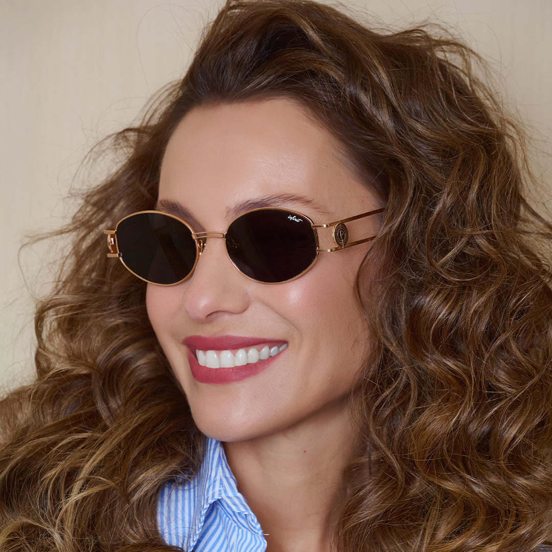Modena Dorado Lente Gris By Pampita