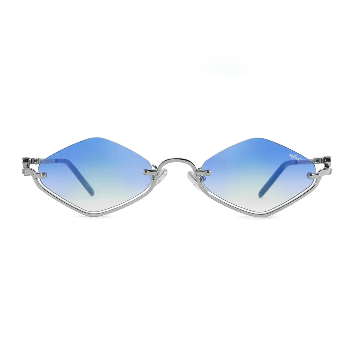 Mykonos Plateado Lente Suave Espejada Azul Degrade