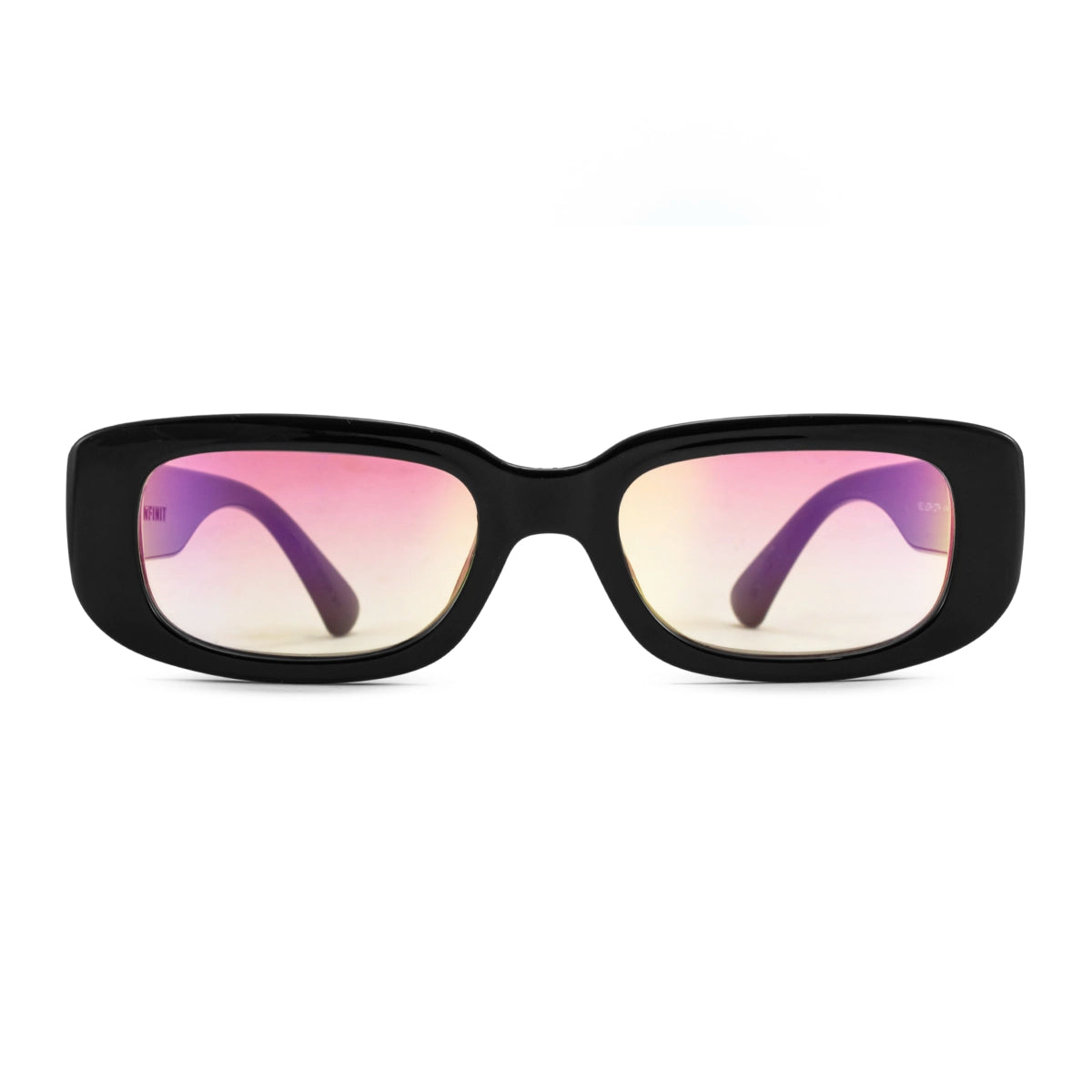 New York Negro Brillo Lente Suave Espejada Rosa Degrade Gotic Gold