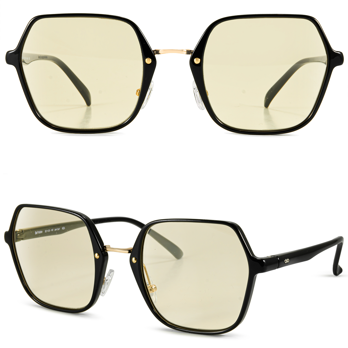 Niza Negro Brillo Lente Amarilla