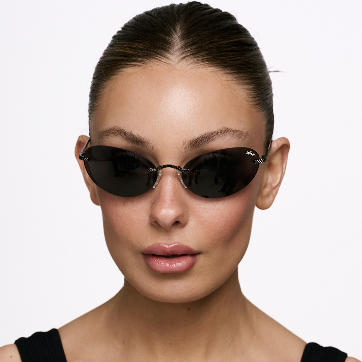 Aero Oval Gris Plomo Lente Gris