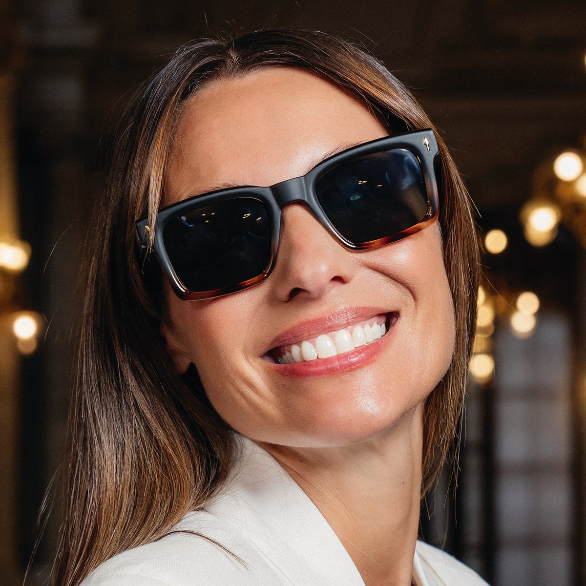 Trento Negro Mate Carey Lente Verde By Pampita