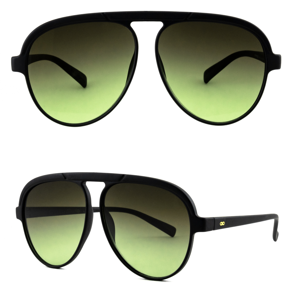 Paris Negro Mate Lente Verde Musgo