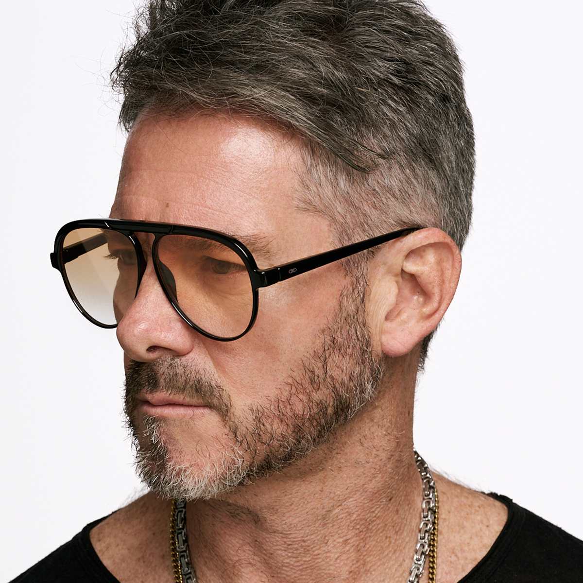 Paris Negro Brillo Lente Naranja Degradé