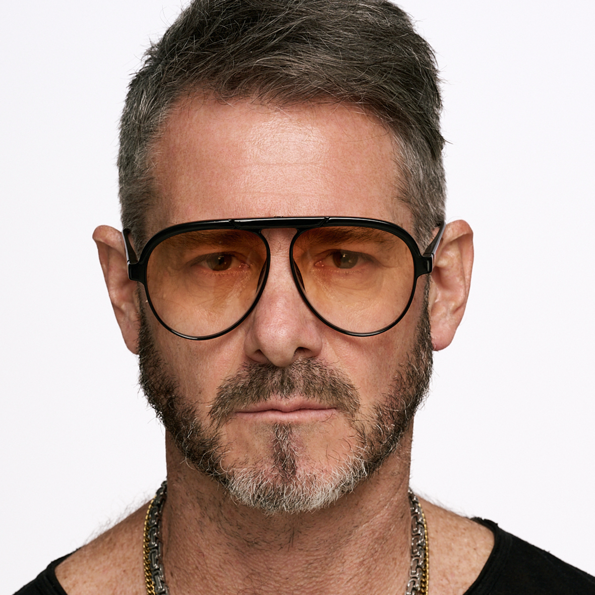 Paris Negro Brillo Lente Naranja Degradé