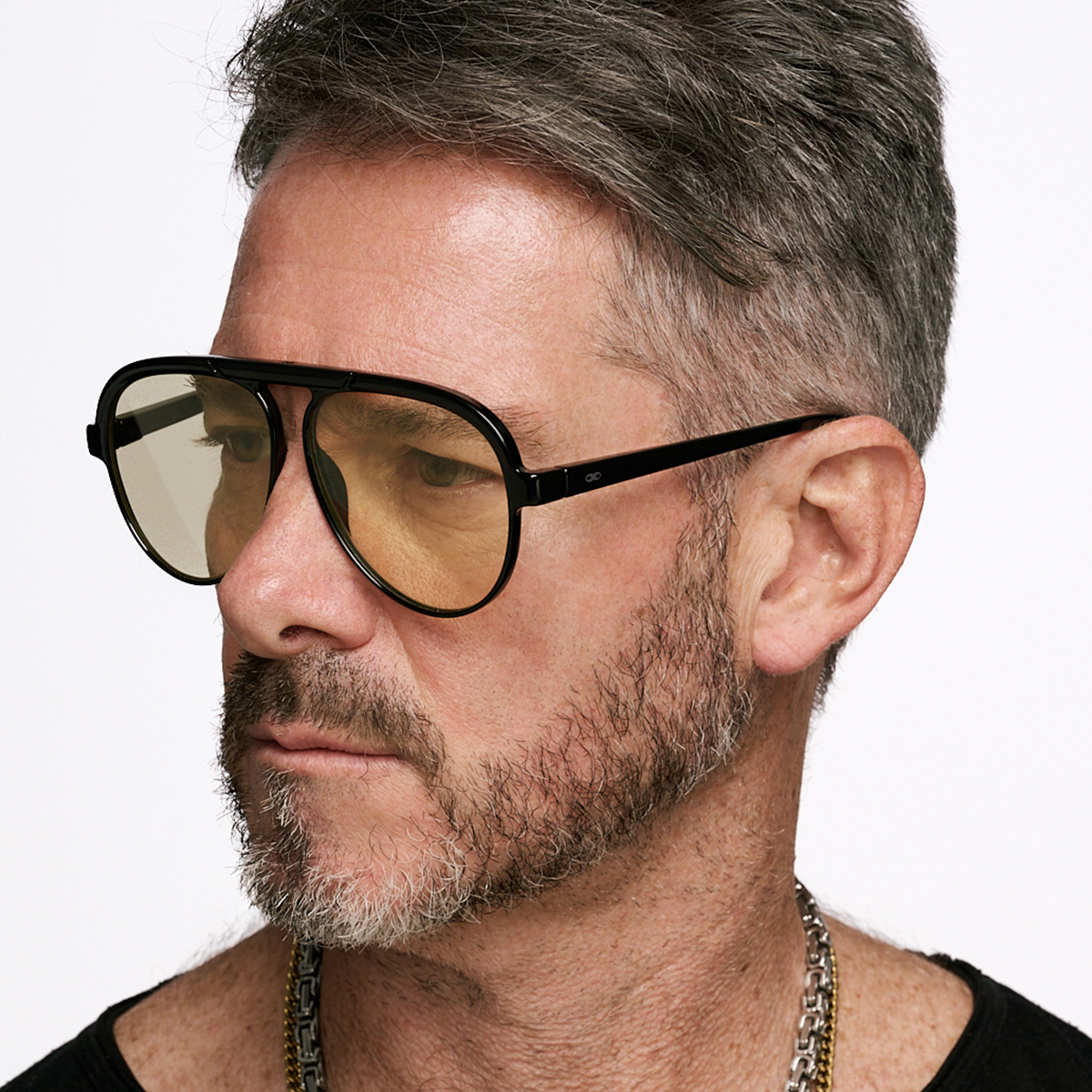 Paris Negro Brillo Lente Amarilla