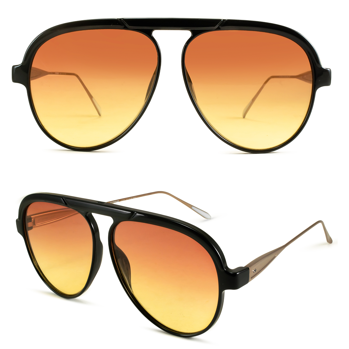 Paris Metal Negro Brillo Lente Sunset Degrade